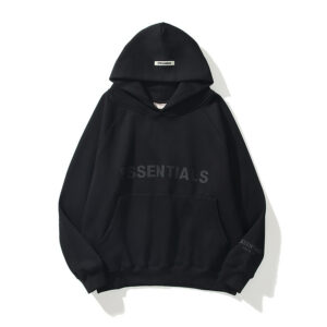 essentials hoodie black