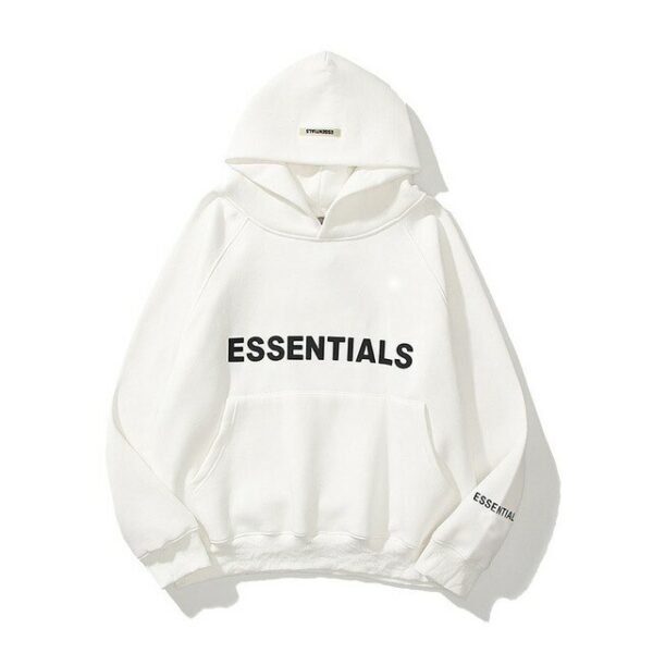 essentials hoodie white