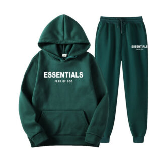 Essentials Fear of God Hoodie Tracksuit Green