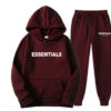 Essentials Fear of God Hoodie Tracksuit Maroon