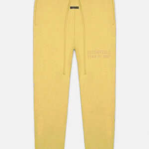 fear of god essentials sweatpants yellow