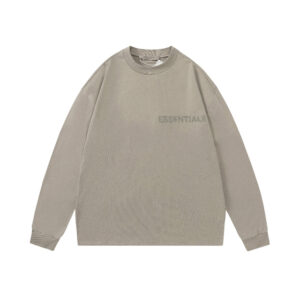 Essentials Casual Round Neck Gray Sweatshirt