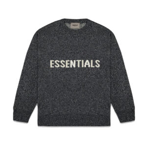 Essentials Round Neck Gray Sweater