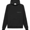 essentials black pullover hoodie